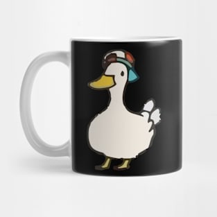 duck with cap , cool duck , handdrawn Mug